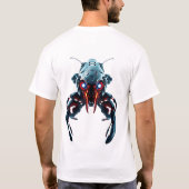 ロボットロブスター顔アート Tシャツ (裏面)