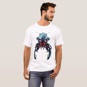 ロボットロブスター顔アート Tシャツ (正面フル)