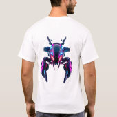 ロボットロブスター顔ネオン Tシャツ (裏面)