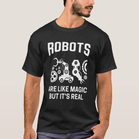 ロボットロボット工学技術者人工知能 Tシャツ (正面)