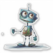 ロボット予測できな(デザイン番号10) シール (正面)