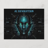ロボット人工知能ファンタジー芸術科学 ポストカード (正面)