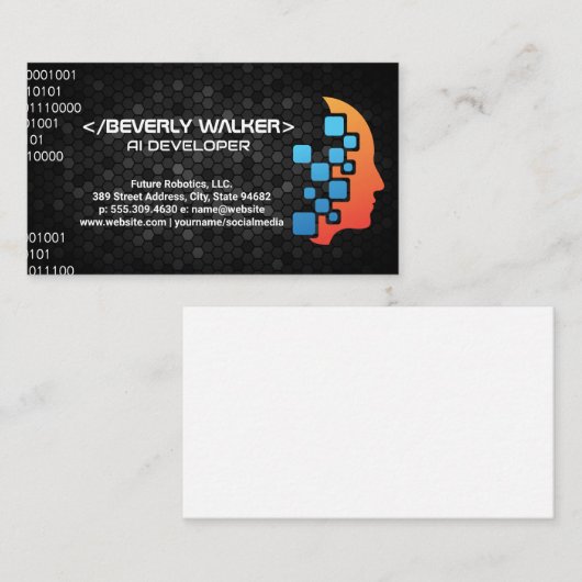 ロボット人間技術 | 人工知能 名刺 (正面/裏面)