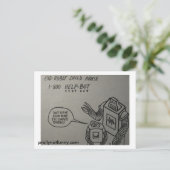 ロボット児童虐待ポストカードの終了 ポストカード (スタンド正面)