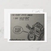 ロボット児童虐待ポストカードの終了 ポストカード (正面/裏面)