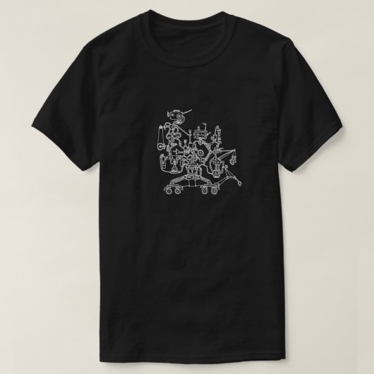 ロボット労働者の落書きのTシャツ Tシャツ (デザイン正面)
