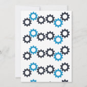 ロボット及びギア誕生日招待状 招待状 (裏面)