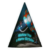 ロボット及び蝶誕生日 パーティーハット (正面)