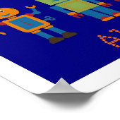 ロボット友パーソナライズされた達のポスター ポスター (角)