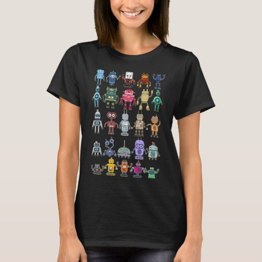 ロボット収集科学技術ロボット Tシャツ (正面)