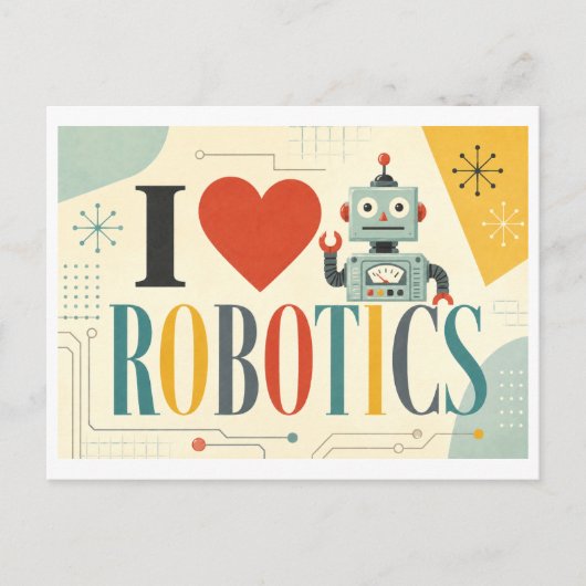 "ロボット大好き" ポストカード (正面)