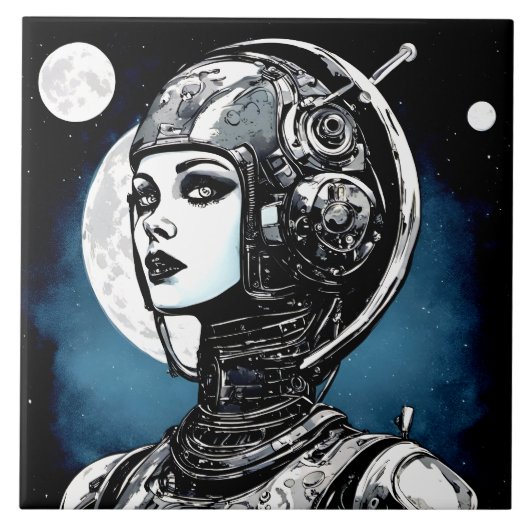 ロボット女性VI タイル (正面)