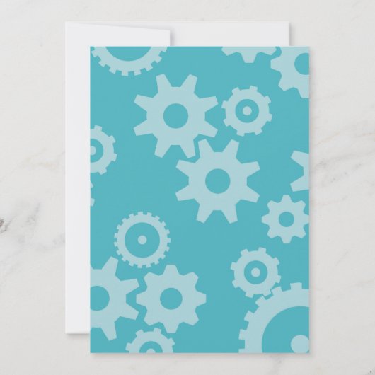 ロボット少年をテーマにした誕生日パーティーの招待状 招待状 (裏面)