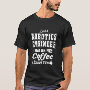 ロボット工学のエンジニアおもしろいのコーヒー飲み屋の愛 Tシャツ