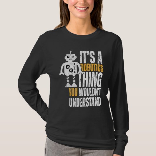 ロボット工学のロボットだ Tシャツ (正面)
