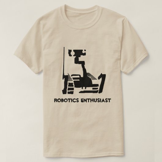 ロボット工学の熱狂者のティー Tシャツ (デザイン正面)