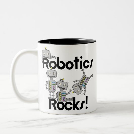 ロボット工学の石 ツートーンマグカップ (左)