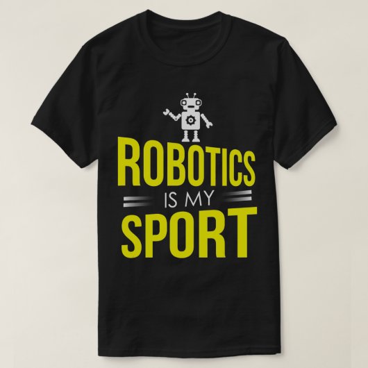 ロボット工学は私のスポーツ科学ギークである Tシャツ (デザイン正面)