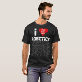 ロボット工学エンジニアハートI Love Robotics Tシャツ (正面フル)