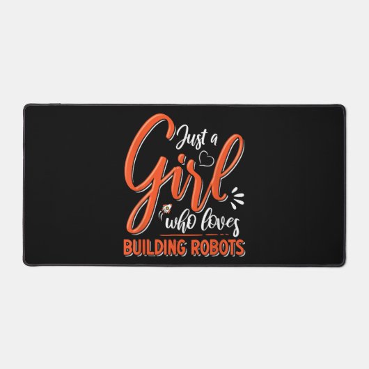 ロボット工学エンジニアロボット愛好家エンジニアリングガールロブ デスクマット (正面)