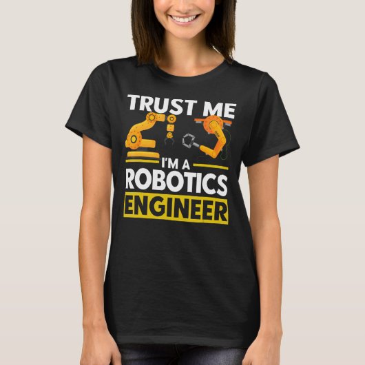 ロボット工学エンジニアヴィンテージTrust Me Robotics Tシャツ (正面)