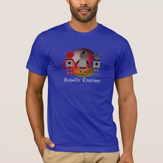 ロボット工学エンジニア - ロボット Tシャツ (正面)