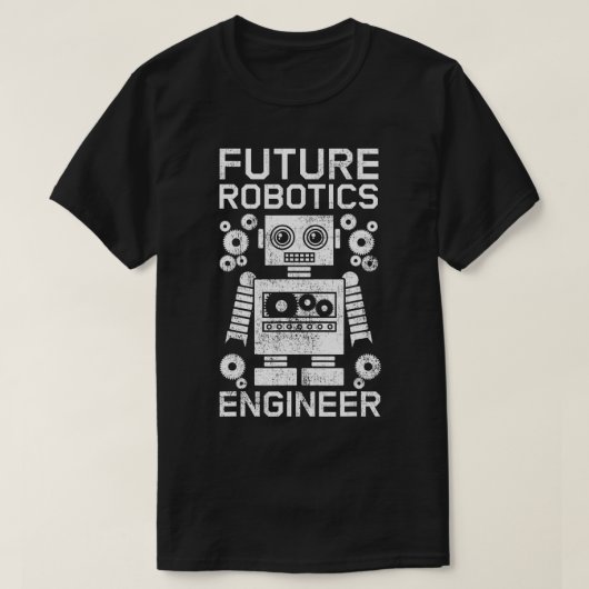 ロボット工学部学生エンジニアロボット愛好家サイエンスロボ Tシャツ (デザイン正面)