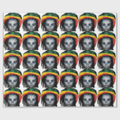 ロボット工学Rastafarian ラッピングペーパー (フラット)