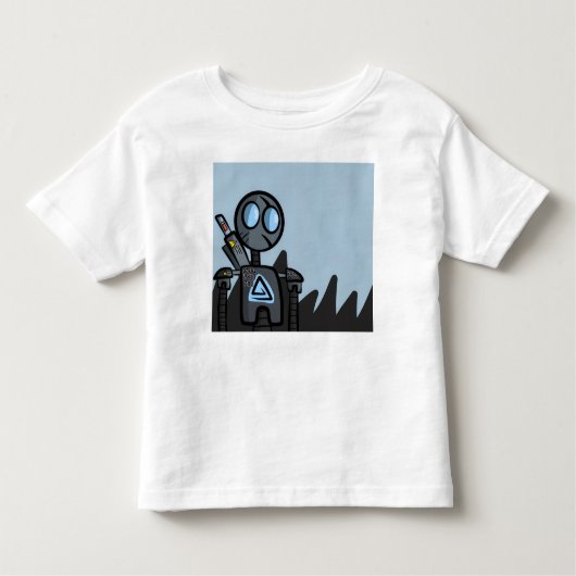 ロボット幼児用シャツ トドラーTシャツ (正面)