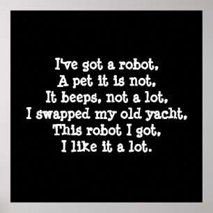 ロボット得を持ってる。詩。 ポスター