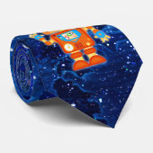 ロボット恋人の宇宙は星の空のタイに用具を使います ネクタイ (ロール)