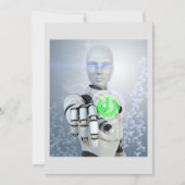 ロボット押しボタン招待状 招待状 (正面)