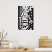 ロボット攻撃ビンテージポスター ポスター (キッチン)