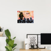 ロボット攻撃 ポスター (ホームオフィス)