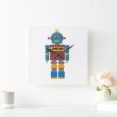 ロボット時計 スクエア壁時計 (ホーム)