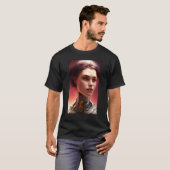 ロボット未来技術科学女性レトロヴィンタグ Tシャツ (正面フル)