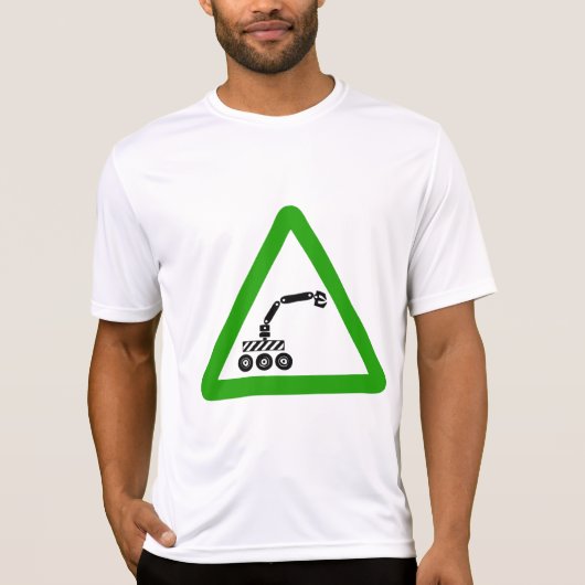 ロボット横断注意標識 Tシャツ (正面)