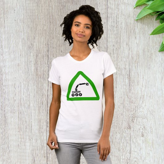 ロボット横断注意標識 Tシャツ