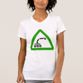 ロボット横断注意標識 Tシャツ (正面)