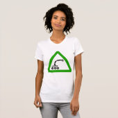 ロボット横断注意標識 Tシャツ (正面フル)