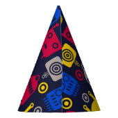 ロボット漫画パターン パーティーハット (裏面)