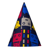 ロボット漫画パターン パーティーハット (正面)