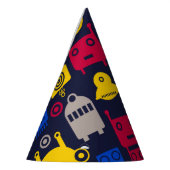 ロボット漫画パターン パーティーハット (左)