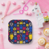 ロボット漫画パターン ペーパープレート (パーティー)