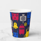 ロボット漫画パターン 紙コップ (裏面)