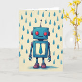ロボット父の日フィギュアカード カード (黄色い花)