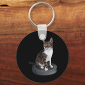 ロボット猫掃除機ねこ動物可愛い猫 キーホルダー (正面)