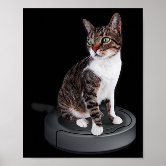ロボット猫掃除機ねこ動物可愛い猫 ポスター (正面)