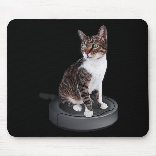 ロボット猫掃除機ねこ動物可愛い猫 マウスパッド (正面)