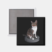 ロボット猫掃除機ねこ動物可愛い猫 マグネット (正面/裏面)